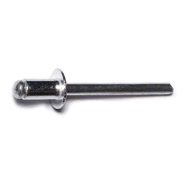 Midwest Fastener Blind Rivet, Dome Head, 3/16 in Dia., 11/32 in L, Aluminum Body, 100 PK 51075 - main